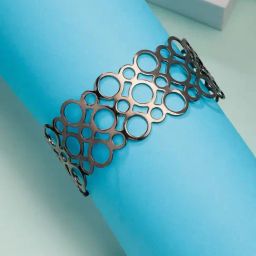 NVR Statement Grey Rhodium Plated Bracelets-image-70