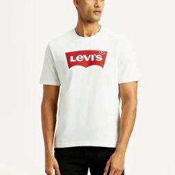Levi's White Cotton Regular Fit Logo Printed T-Shirt-picture-2