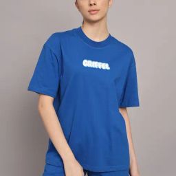 GRIFFEL Blue Printed T-Shirt With Shorts-image-72