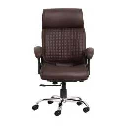 Ergonomica High Back Leatherette Office Revolving Chair/Manager Chair Brwon, ER79-image-57