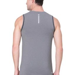 Van Heusen Performance Regular Fit Swift Dry Odour Shield Solid Vest - Grey image 2
