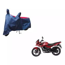 Auto Pearl Waterproof Two Wheeler Cover For Bajaj Discover 150 f (Red & Blue)-image-126