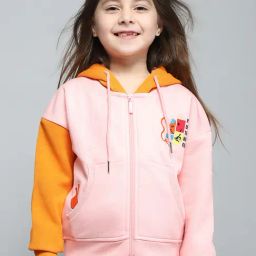 Monte Carlo Girls Printed Peach Hooded Neck Full Sleeve Sweatshirt-image-61