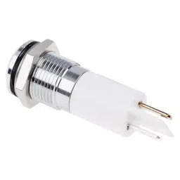 RS PRO White Panel Mount Indicator 110V AC, Mounting Hole Size 14 mm, Termination Type Faston, Solder Lug, IP Rating IP67, Model No 8484535 image 3