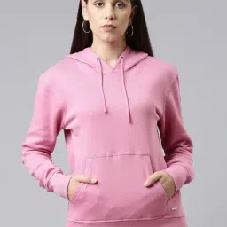 TWIN BIRDS Pink Cotton Hoodie-image-36