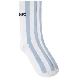 Iconic White & Blue Cotton Striped Socks-image-53