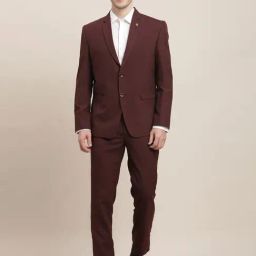 Turtle Rust Tailored Fit Two Piece Suit-image-77