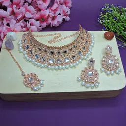 VATSALYA creation Women WhiteJewellery Set-image-90