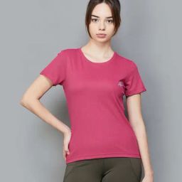KAPPA Pink Logo Print Sports T-Shirt-image-8