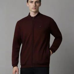 Louis Philippe Maroon Cotton Regular Fit Sweatshirt-19