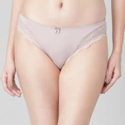 Jockey Mauve Lace Work Bikini Panty-1