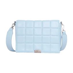 Lino Perros Soft Blue Quilted Medium Cross Body Bag-23