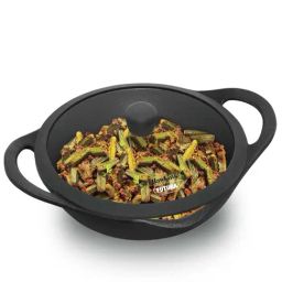 Hawkins Black Cast Iron 24 cm Futura Omlette Frying Pan (Cif24G) (1.8 L)-22