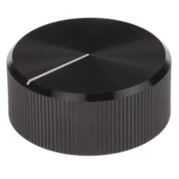 RS PRO 30 mm Black Potentiometer Knob for 6.4 mm Shaft Splined, 4659870-image-25