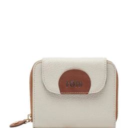 Tohl Compton Mini Ivory White Solid Leather Flap Wallet-image-21