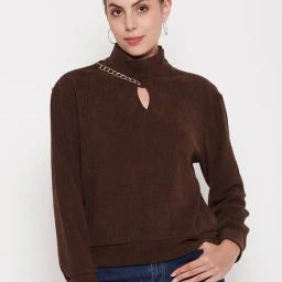 MADAME Brown Regular Fit Sweatshirt-picture-21