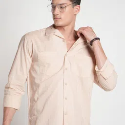 Voi Jeans Men Cuban Collar Cotton Casual Shirt-image-63