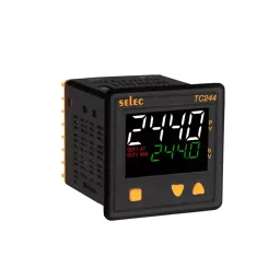 Selec Temperature Controller 7 Segment LED Dual Display 90 to 270 V AC/DC Panel Mount, TC244CX-47