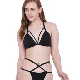 La Intimo Black Beach Mania Bra & Bikini Panty-image-90