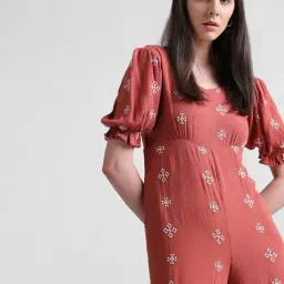 Only Brown Embroidered Jumpsuit-image-44