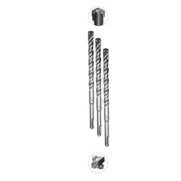 Div's Cross Tip Hammer Bit Metal Silver Size - 18x450 mm image 2