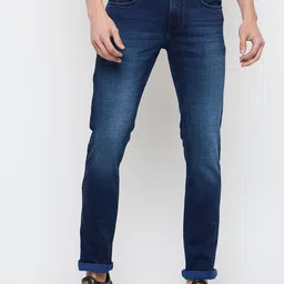 Duke Men Slim Fit Heavy Fade Dark Shade Mid-Rise Stretchable Jeans-image-98