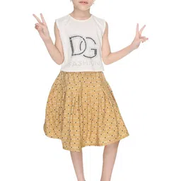 Smuktar garments Girls Yellow Dresses-54