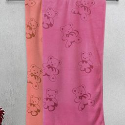 FABINALIV Kids Bath Towels Cotton Cartoon Pack of 2  Multicolor-image-76