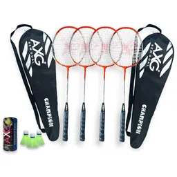 AXG New Goal Isometric Champion Tenacious Wide Body with Plastic Shuttles & Cover Badminton Kit-picture-18