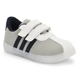 Stefens Colour Blocked Double Velcro Closure Sneakers - White & Grey-picture-41