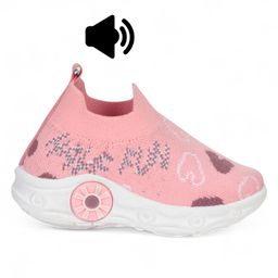 Lil Lollipop Have Fun Text Designed Musical Slip On Shoes - Pink-image-47