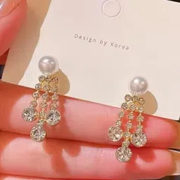 AKISON JEWELS Gold-Plated Contemporary Drop Earrings-image-42