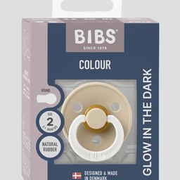 Bibs Colour Glow in the Dark Latex Round Pacifier Nipple Size 2 Pack of 1 - Vanilla Glow image 3