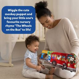 Skillmatics Puppet Book - The Wheels on The Bus, Interactive Finger Puppet for Infants & Toddlers, Early Learning & Sensory Toy, Nursery Rhyme Activity - English image 3