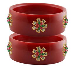 Vidhya Kangan Women Red Bangle-image-65