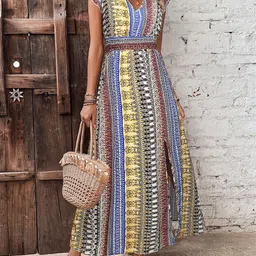 StyleCast x Revolte Women Bohemian Print Fit & Flare Maxi Dress-picture-8