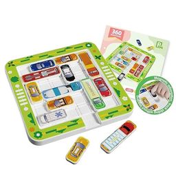 Happy Hues Magnetic Parking Puzzle Game 6 Difficulty Levels, 750 Brain-Teasing Challenges Fun Logic & Concentration Toy for Kids - Multicolor image 4