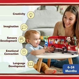 Skillmatics Puppet Book - The Wheels on The Bus, Interactive Finger Puppet for Infants & Toddlers, Early Learning & Sensory Toy, Nursery Rhyme Activity - English image 5