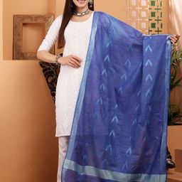 Bunkraft Ethnic Motifs Woven Design Ikat Dupatta-picture-8