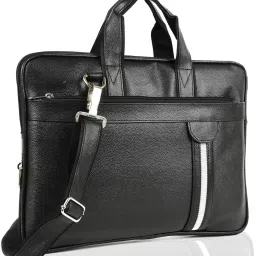 Black Men Messenger Bag - Laptop Bag for Men, PU Leather Expandable Office Bag for Men, 15.6 inches-picture-17