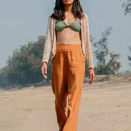 RAREISM Self Design Cotton Crop Shrug-32