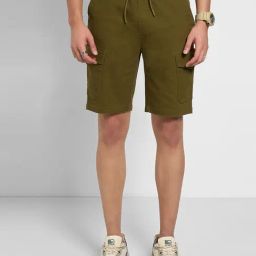 People by Pantaloons Olive Shorts-14