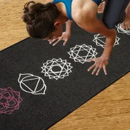 Saral Home Black Anti Skid Exercise Rug - Set of 1-image-105