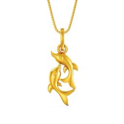 Joyalukkas 22k Yellow Gold Ocean Breeze Dolphin Pendant-39