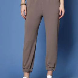 Melon by PlusS Brown Regular Fit Mid Rise Joggers-picture-3