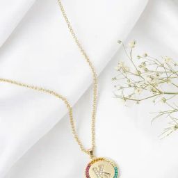 Joker & Witch Golden Starlet Alphabet K Necklace-image-96