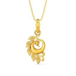 Joyalukkas 22k Yellow Gold Peacock Glory Pendant-image-22