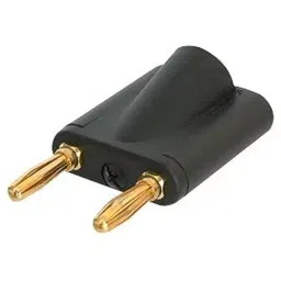 REAN BANANA PLUG, DUAL, BLACK, NYS508-B-11