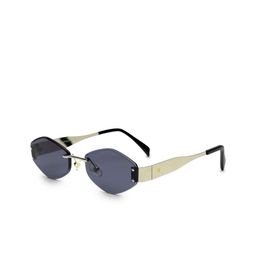 HASHTAG EYEWEAR Unisex UV-protected Rim Less Diamond Sunglass SEWA-98265-SIL.BLK-image-75