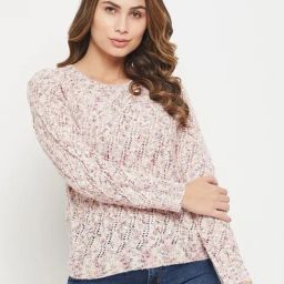 Madame Grey Acrylic Self Design Sweater-image-43
